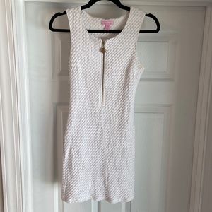 White XS Lily Pulitzer front zip dress